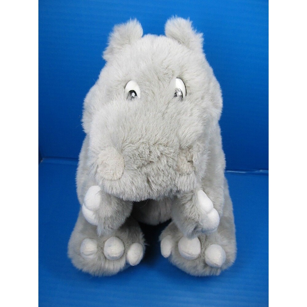 Kids of America Corp Hippo Plush Gray Hippopotamus 11" Sitting Plastic Eyes